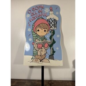 Christmas Yard Sign w/Stake 1999 Precious Moments Impact Plastics, Holiday Decor